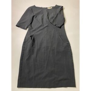 M.M. Lafleur Womens Sz 12 Black Sheath Pockets Wonder Tex Emily Stretch Dress